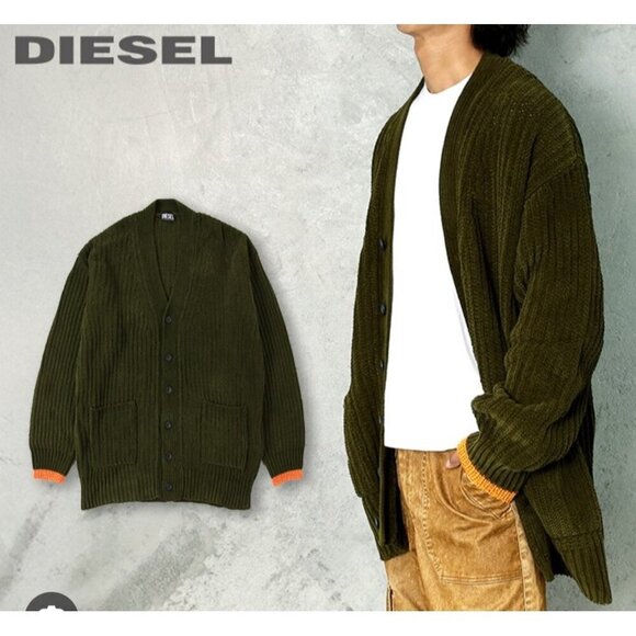 Diesel K-Moreno oversized Men Cardigan, Size L - Picture 1 of 9